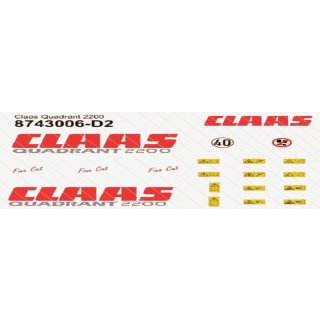 Decals Claas Quadrant 2200 Rotor Cut