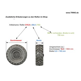 Reifen (AS) D20,5 x B9,0 (780)